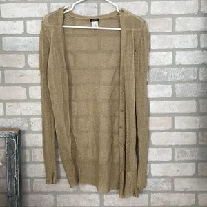 Metallic gold cardigan